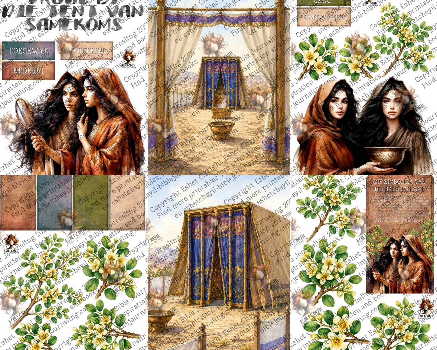 WOB PRINTABLE #N25 VROUE BY DIE TENT VAN SAMEKOMS (DETAILED FACES) - AFRIKAANS