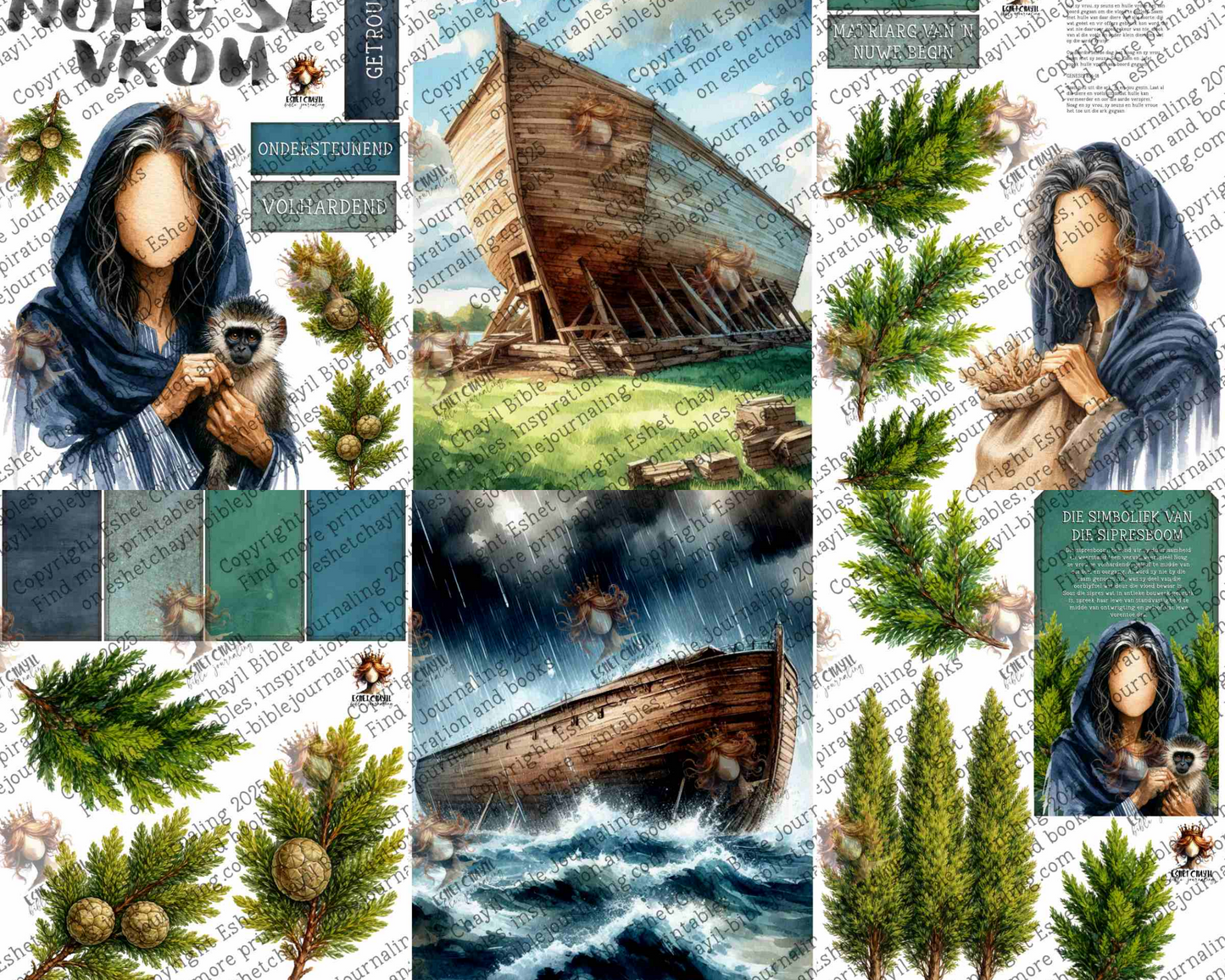 WOB PRINTABLE #N4 NOAH'S WIFE (FACELESS) - AFRIKAANS