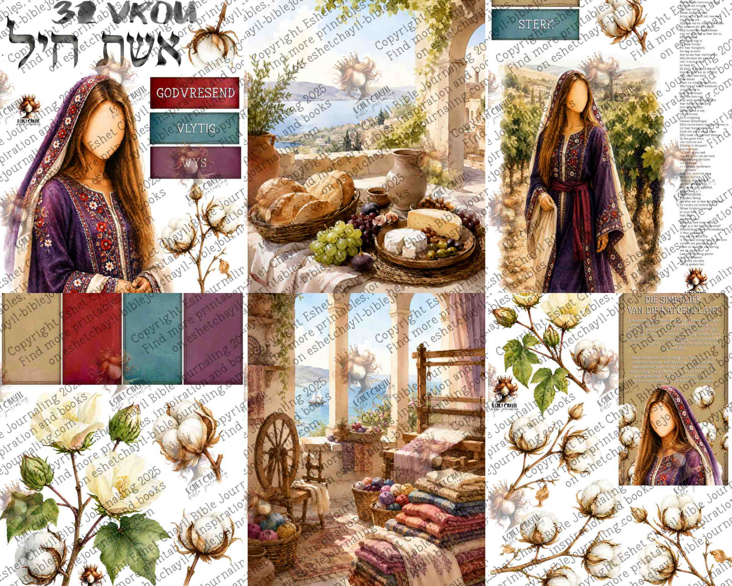 WOB PRINTABLE #N57 PROVERBS 31 WOMAN (FACELESS) - AFRIKAANS