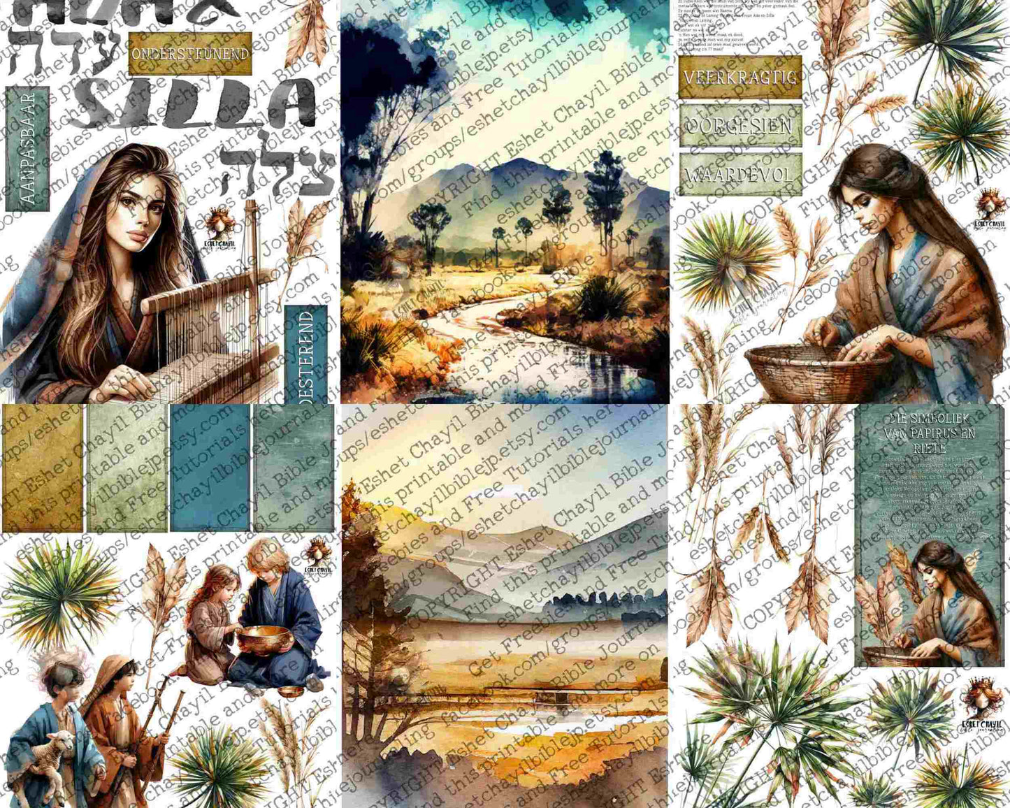 WOB PRINTABLE ADA & SILLA (DETAILED FACES) - AFRIKAANS