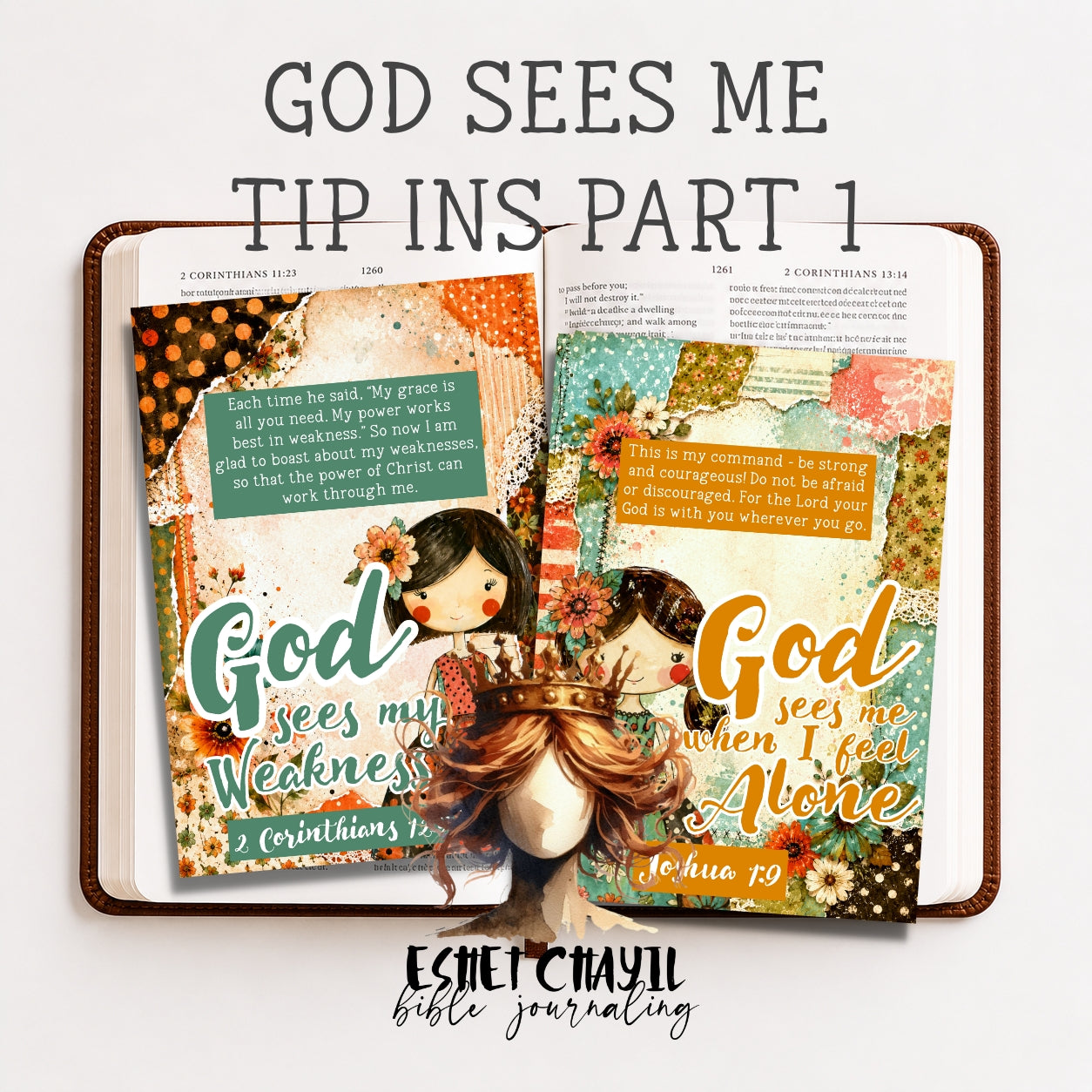 God Sees Me Set 1 – Bible Journaling Tip Ins