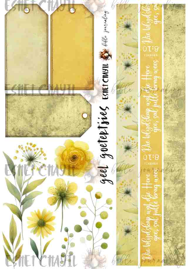 #MINI JOURNALING PRINTABLE - GEEL GOETERTJIES